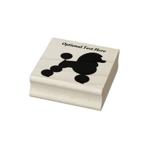 Personalized Poodle Puppy Dog Rubber Stamp