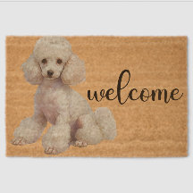 Personalized Poodle Welcome Doormat