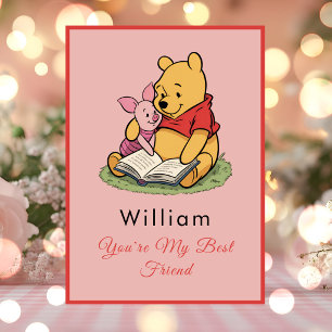 Personalized Pooh Bear Friendship Card