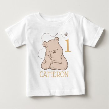 Personalized Pooh First Birthday Baby T-shirt by winniethepooh at Zazzle