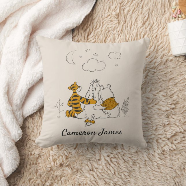 Personalized Pooh - Twinkle Twinkle Little Star Throw Pillow (Blanket)