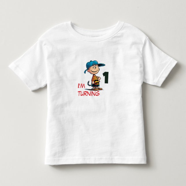 Personalized Pooh Watercolor First Birthday Toddler T-shirt (Front)