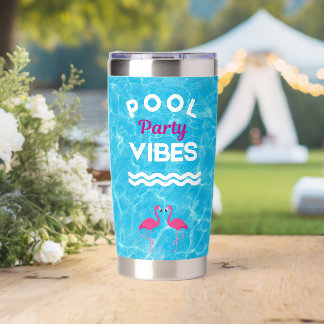 Personalized Pool Party Vibes Summer Tumbler