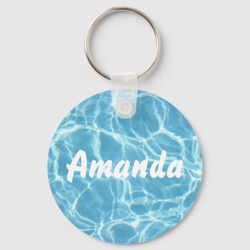 Personalized Pool Water Keychain