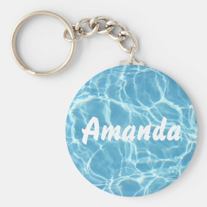 Personalized Pool Water Keychain