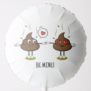 Personalized Poop Emoji Love Couple Balloon