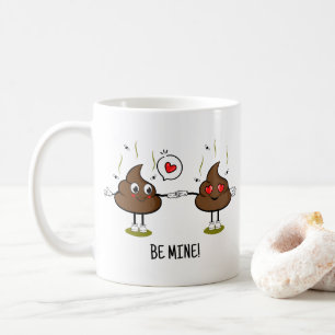 Personalized Poop Emoji Love Couple Coffee Mug