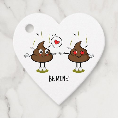 Personalized Poop Emoji Love Couple  Favor Tags