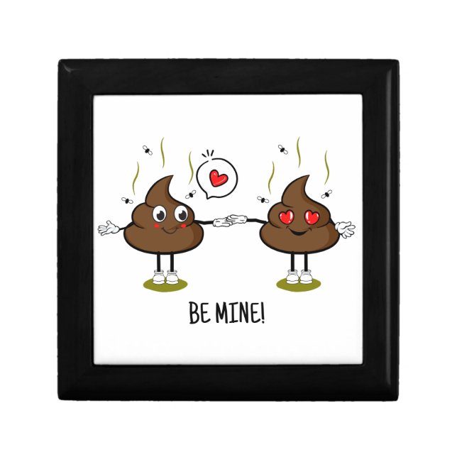 Personalized Poop Emoji Love Couple  Gift Box (Front)