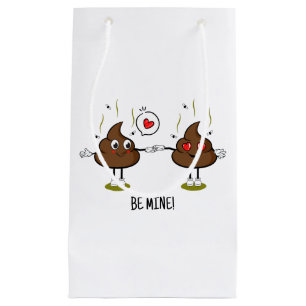 Personalized Poop Emoji Love Couple Small Gift Bag