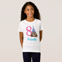 Personalized Poop Emoji Themed Birthday Shirt