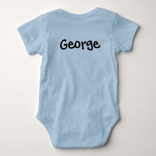 Personalized poop machine Baby Bodysuit (Back)