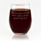 Personalized Poor Little Stemless Wine Glass