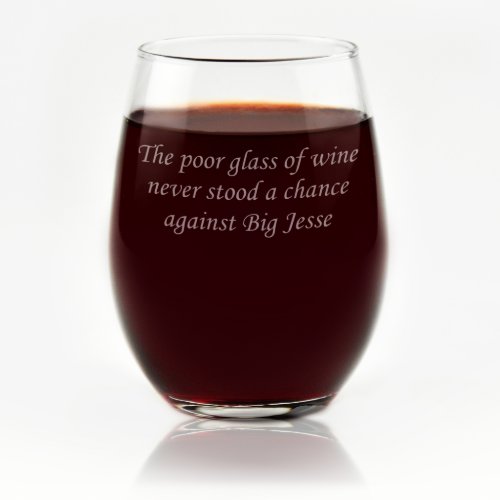 Personalized Poor Little Stemless Wine Glass