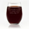 Personalized Poor Little Stemless Wine Glass