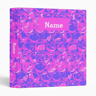 Personalized pop art bubble wrap 3 ring binder