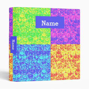 Personalized pop art bubble wrap binder