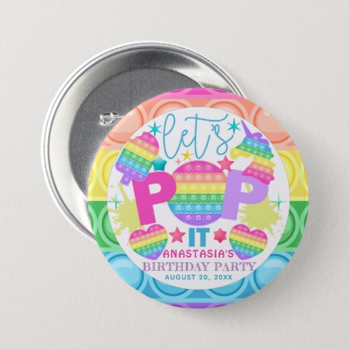 Personalized Pop It Birthday Button
