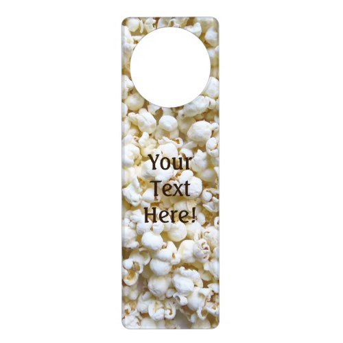 Personalized Popcorn Texture Photography Door Hanger