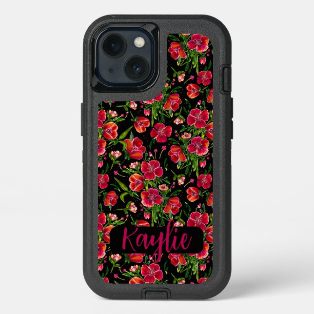 Personalized Poppy Garden OtterBox iPhone Case (Back)