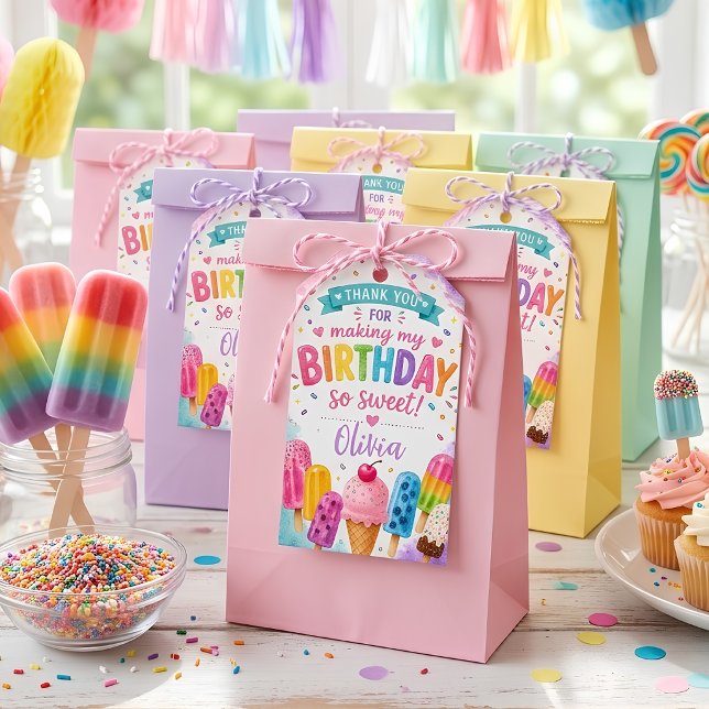 Personalized Popsicle Birthday Gift Tags (Creator Uploaded)