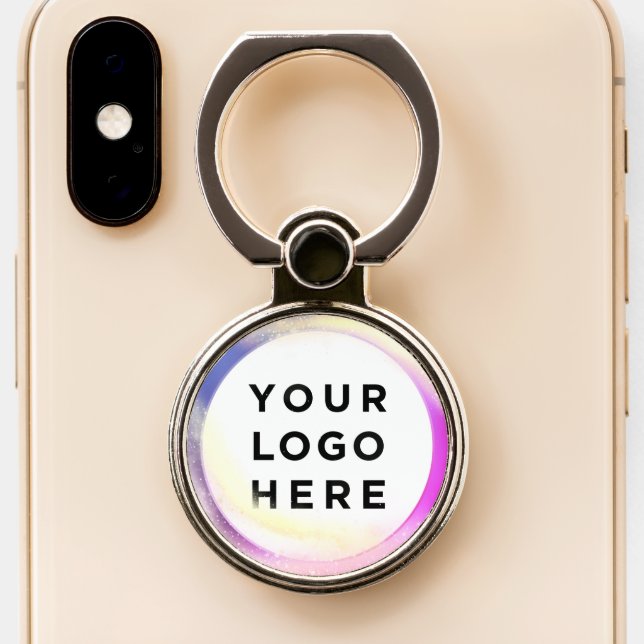 Personalized Popsockets Your Logo on Purple Frame Phone Ring Stand (Close Up)