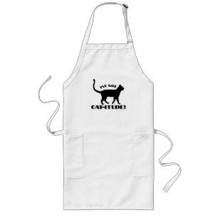 Personalized Popular I've Got Cat-itude Long Apron
