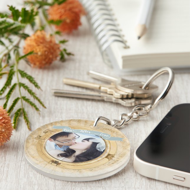 Personalized Porthole Photo Keychain (Front Right)