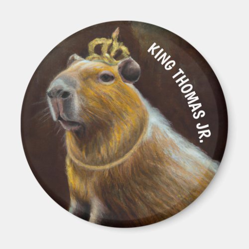PERSONALIZED PORTRAIT OF CAPYBARA WEARING A CROWN  MAGNET