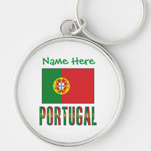 Personalized Portugal Flag Heritage Keychain