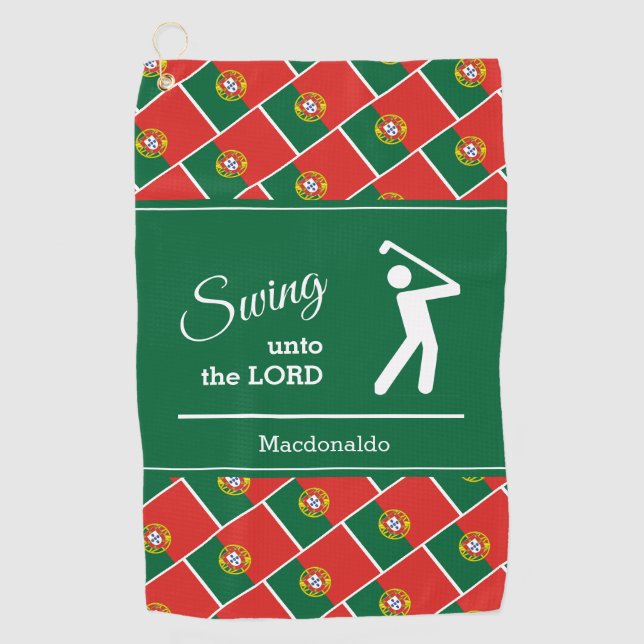 Personalized PORTUGAL  Golf Towel (Front)