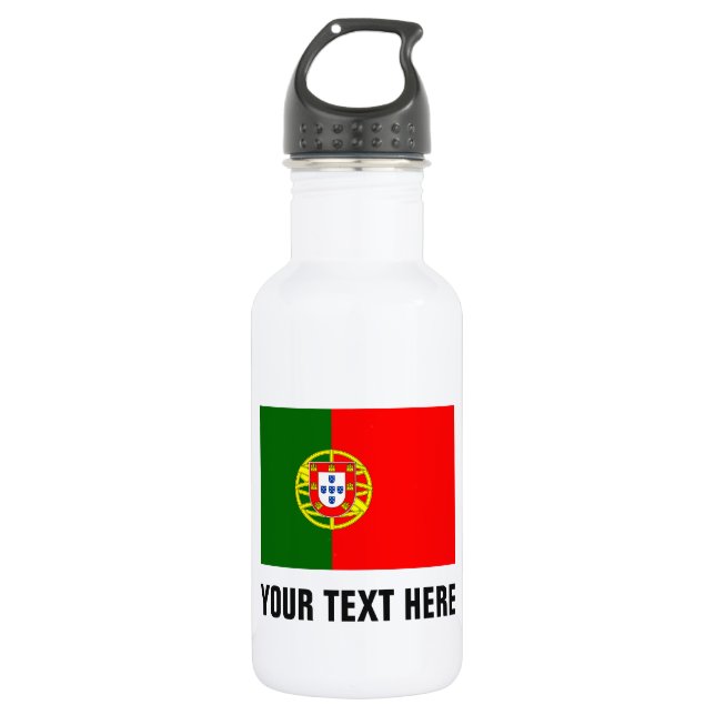 Personalized Portuguese flag water bottles (Front)