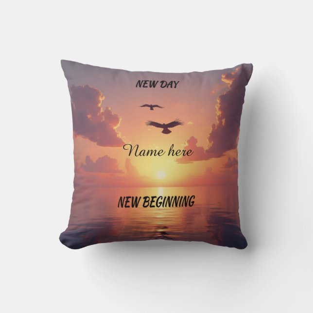 Personalized Positive Throw Pillow (Front)