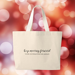 Personalized Positivity - Keep Moving Forward Large Tote Bag