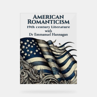 Personalized Post Grunge Romanticism American Flag Acrylic Sign