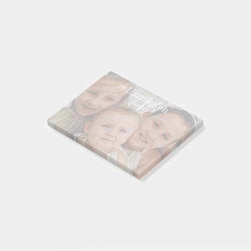 Personalized Post_it Notes 4x3 Family Name Photo