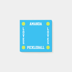 Personalized Post-it® notes for pickleball player