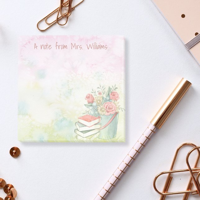 Personalized Post It Notes For Teachers Name Books (Post it notes for teachers.)