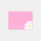 Personalized Post-it® notes Pink with daisy flower