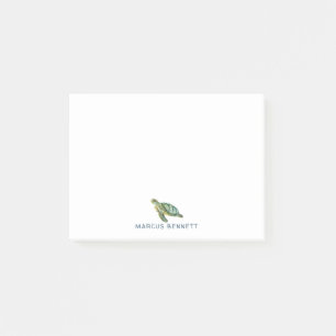 Personalized Post It Notes   Sea Turtle