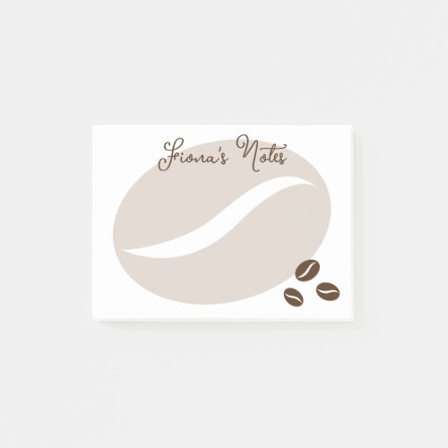 Personalized Post_it notes with coffee bean roast