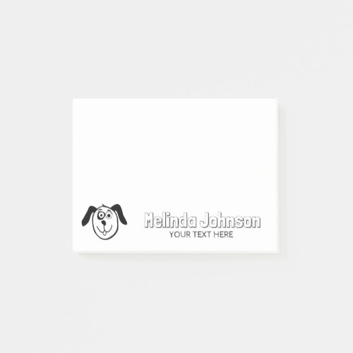 Personalized Post_it notes with cute dog logo