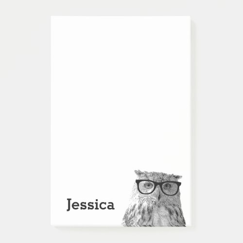 Personalized Post_it notes with cute owl design