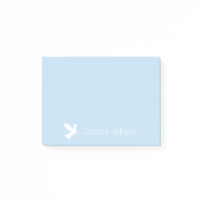 Personalized Post-it® notes with white doves