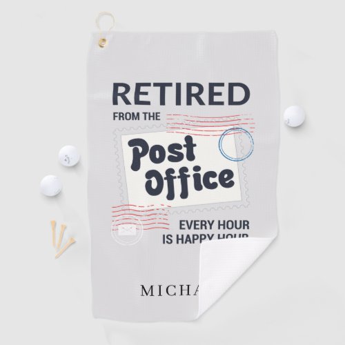 Personalized Postal Worker Retirement Mailman Golf Towel