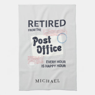 Personalized Postal Worker Retirement Mailman Kitchen Towel