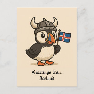 Personalized postcard - Iceland puffin