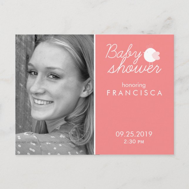 Personalized Postcard Invitations for Baby Shower (Front)