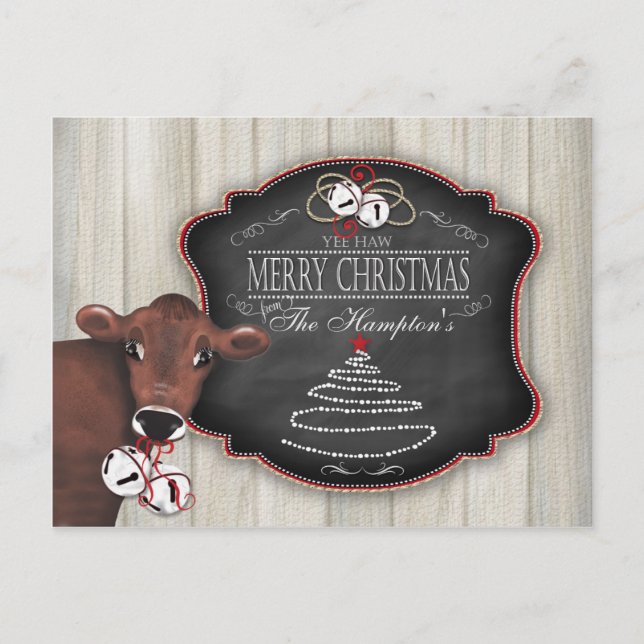 Personalized Postcard Merry Christmas Jingle Bells (Front)