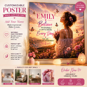 Personalized Poster, Inspirational for Women Poster